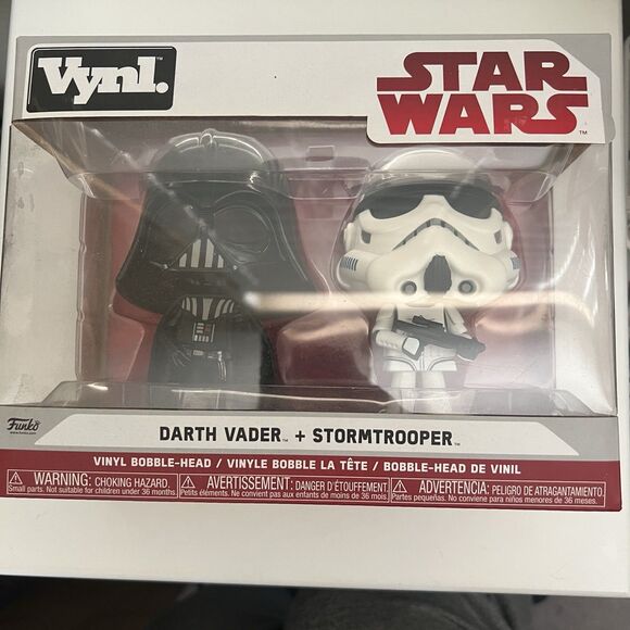 Funko VYNL Star Wars - Darth Vader & Stormtrooper NEW Disney Bobble heads Set - Picture 1 of 7